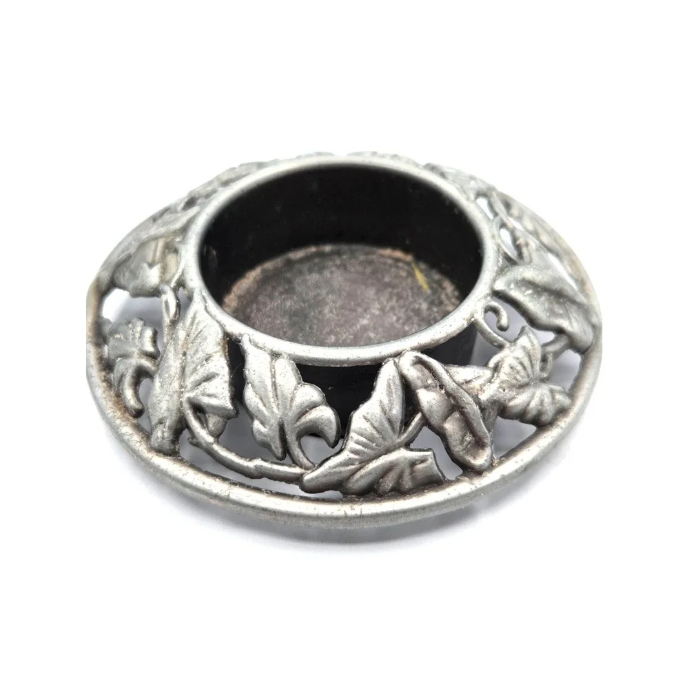 VINTAGE Pewter Candle Holders Set of 2